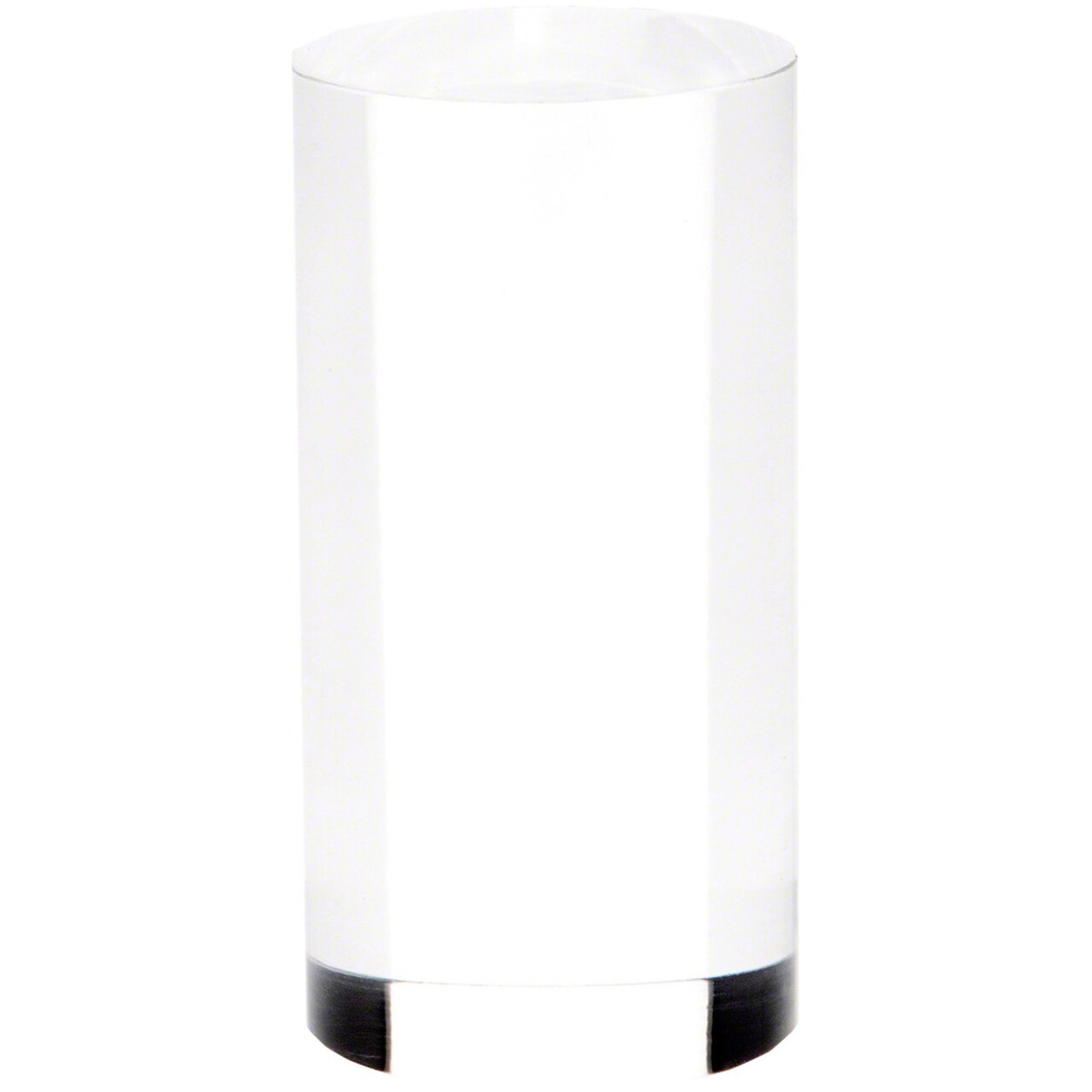 Plymor Clear Acrylic Solid Cylinder Round Display Riser, 3" H x 1.5" W